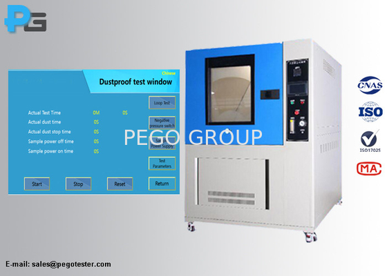 IEC 62196-1 Equipamento de ensaio de poeira de areia para veículos elétricos PLC IP5X e IP6X